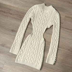 Danielle Guizio Backless Sweater Dress